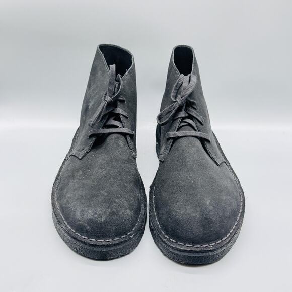 Clarks Shoes Mens 13 Black Chukka Desert Boots Suede Leather Ankle Minimalist main image 5